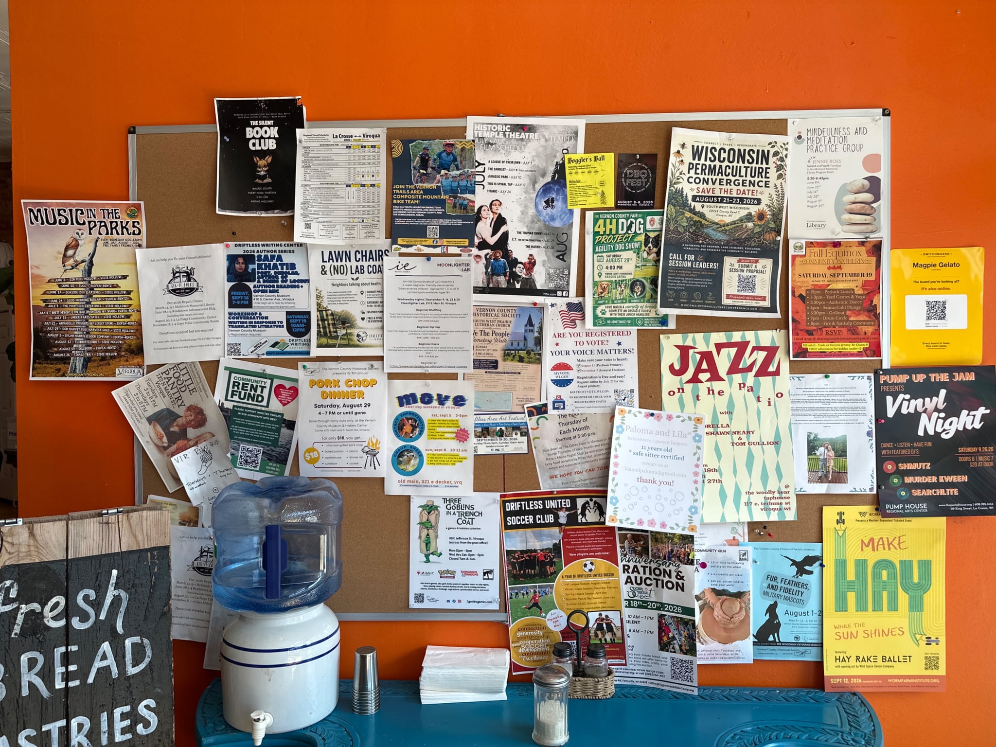 Magpie Gelato bulletin board
