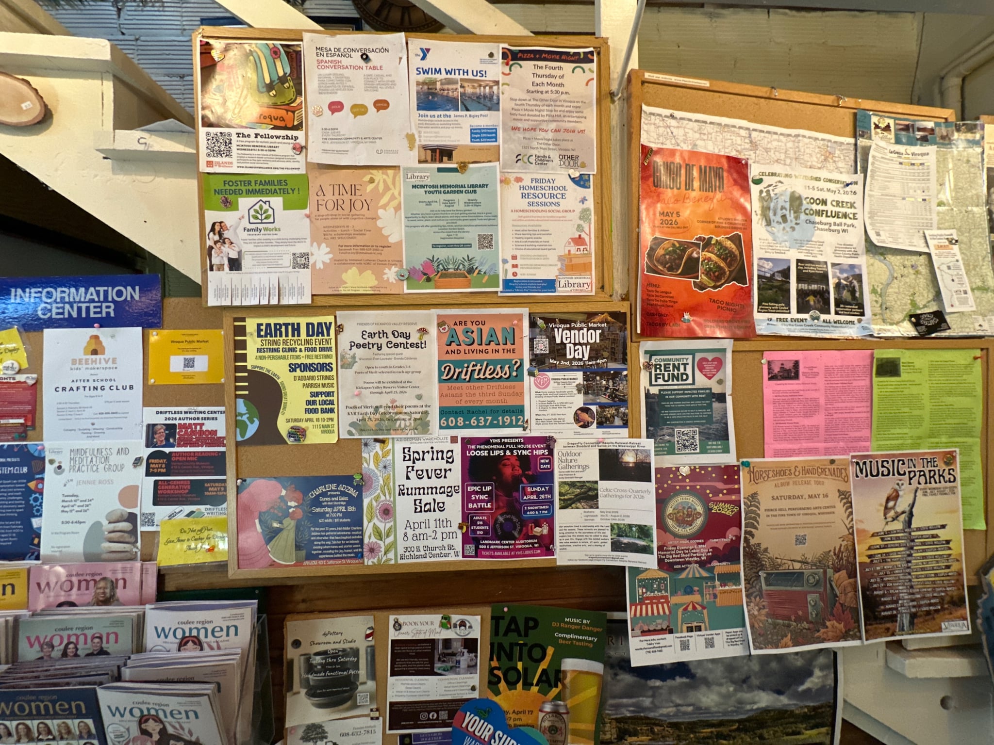 Viroqua Public Market bulletin board