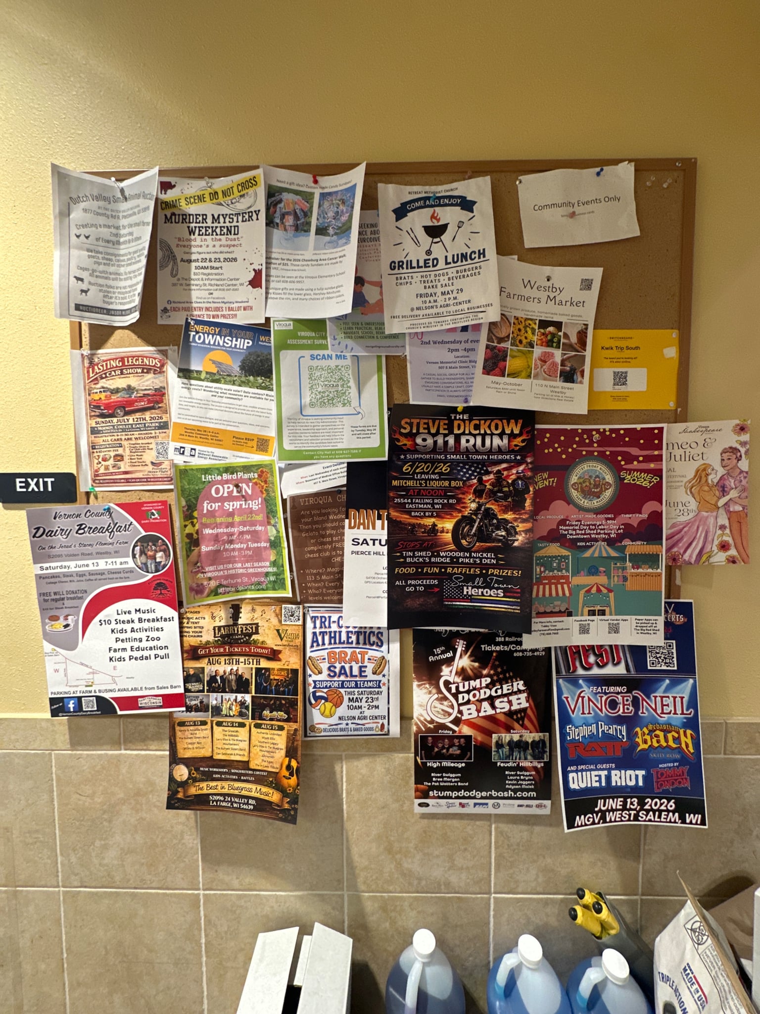 Kwik Trip South bulletin board