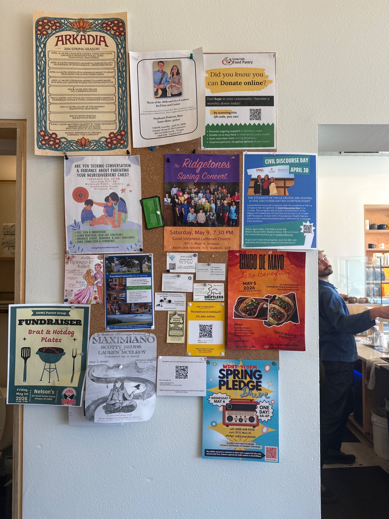 Wonderstate Cafe bulletin board